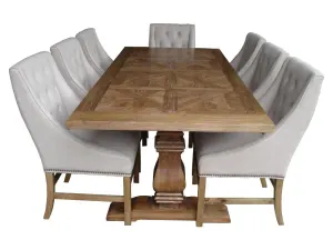 MF Kensington Solid Elm Timber Dining Table thumbnail 7