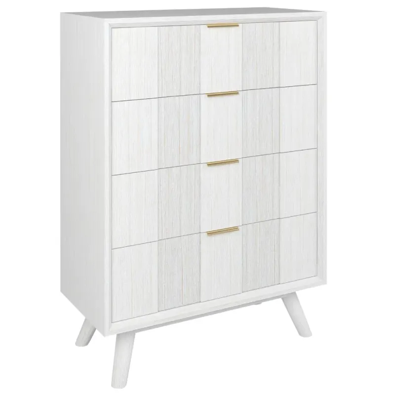 VI Alena Solid Timber 4 Drawer Tallboy