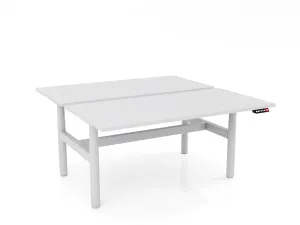 OL AgileMotion+ Electric Height Adjustable Round Leg 2 User Desk - White Frame thumbnail 4