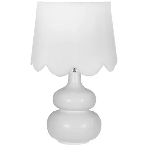 SH Scallop White Fabric Shade Lamp (Set 2) thumbnail 1