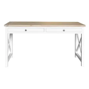 VI Shellwood Solid Timber 2 Drawer Desk thumbnail 1