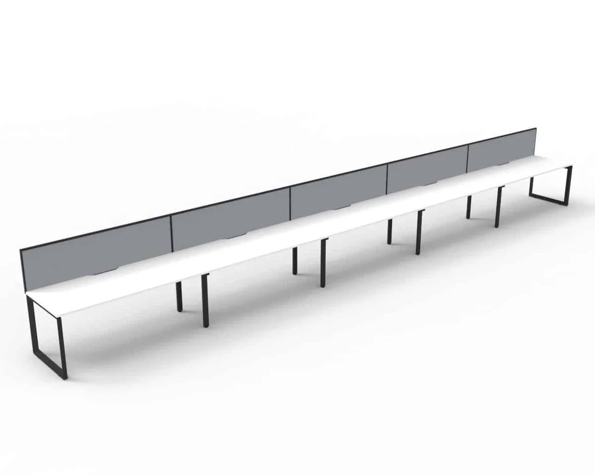 RL Infinity Loop Leg Single Sided Workstation with SHUSH30 Screen
