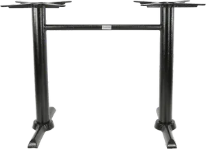 FL Marlo Cast Iron Twin Base Hospitality Outdoor Table Frame thumbnail 2