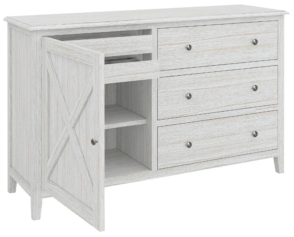 VI Clifton Solid Timber 5 Drawer 1 Door Dressing Table