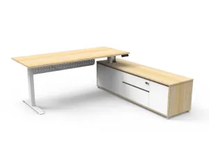RL Boost Height Adjustable Executive Desk with Return Cabinet thumbnail 9