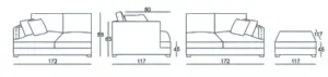 EL Austen Fabric Upholstered Corner Modular Lounge thumbnail 4