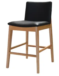MD Bond Bar Stool - Black Leather thumbnail 1