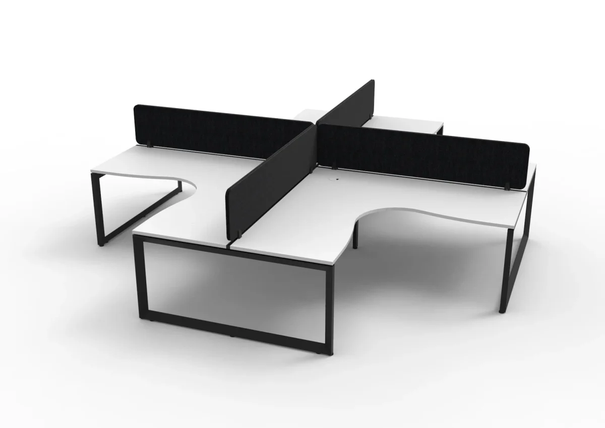 RL Infinity Profile Leg 4 People Corner Workstation with Screen thumbnail 12
