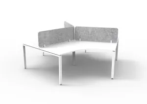RL Infinity 120 Degree Profile Leg 3 User Workstation with Eco Panel Screen thumbnail 8