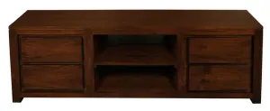 CT Amsterdam Solid Mahogany Timber 4 Drawer Entertainment Unit thumbnail 11