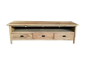 MF Tiffany Solid Timber 3 Drawer TV Unit thumbnail 1