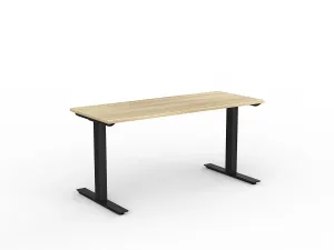 OL Agile Fixed Height Desk – Oak Top with Black Frame thumbnail 7