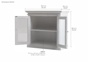 NS Halifax Solid Timber Display Buffet with 2 Glass Doors thumbnail 3