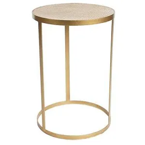 SH Marina Metal Framed Glass Top Round Nesting Side Tables thumbnail 2