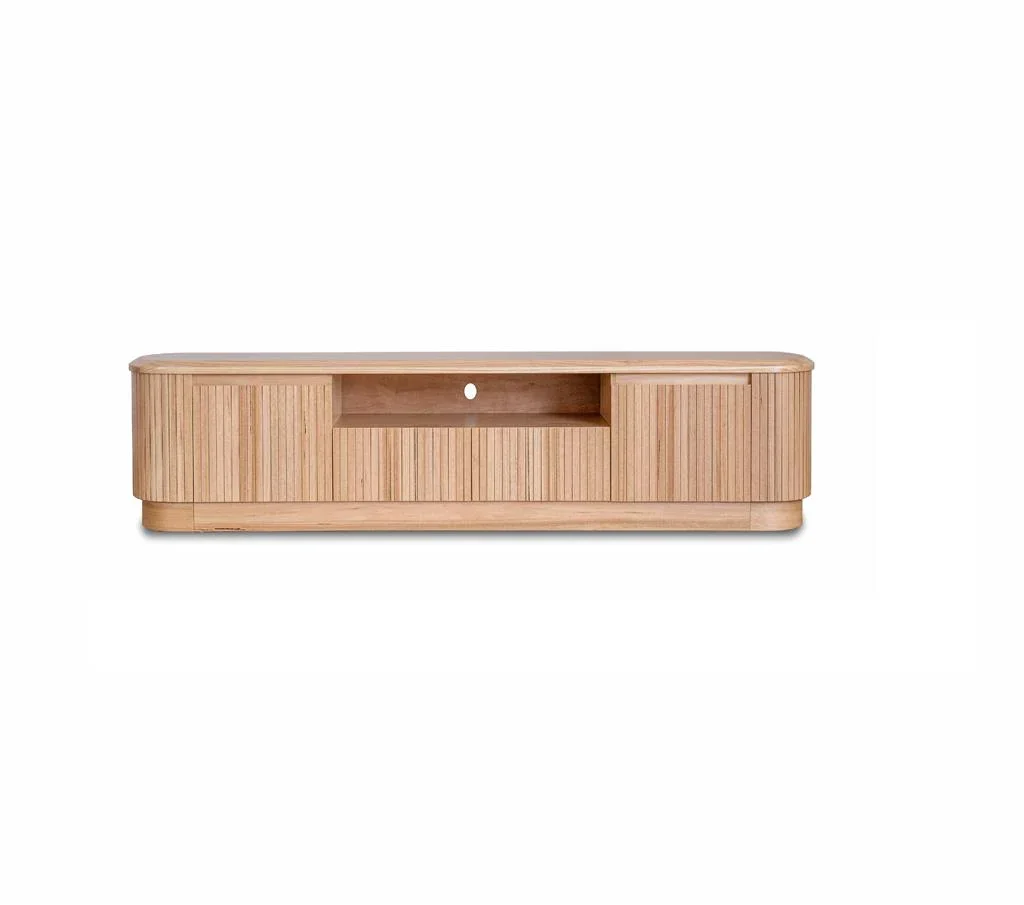 VI Adsila Solid Timber 2 Drawer 2 Door Entertainment Unit - 1.8M