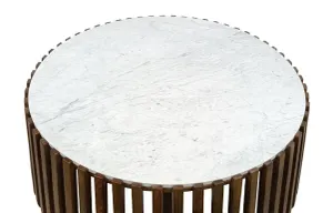 VI Agnes Timber Base Marble Top Round Coffee Table thumbnail 2
