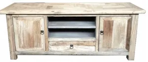 MF Brussels Recycled Elm Timber 2 Door 1 Drawer TV Unit thumbnail 2