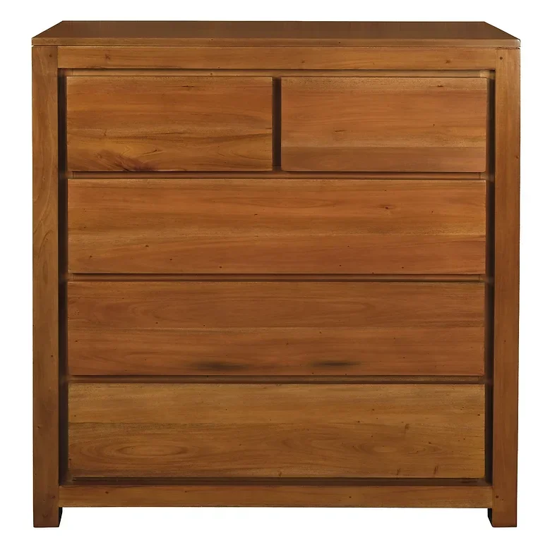 CT Amsterdam Solid Mahogany Timber 5 Drawer Tallboy