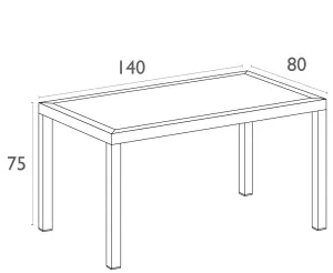 FL Ares Hospitality Outdoor Dining Table thumbnail 4