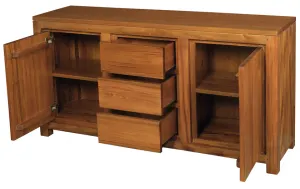 CT Amsterdam Solid Mahogany Timber 2 Door 3 Drawer Buffet thumbnail 3