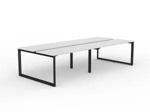 OL Anvil 4-User Double Sided Workspace – White Top with Black Frame thumbnail 4