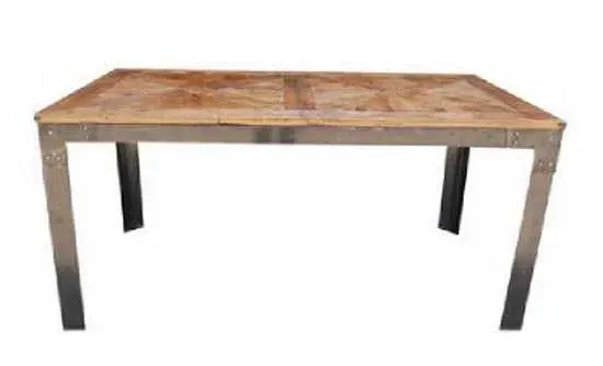 MF Wrought Iron Recycled Oregon Timber Dining Table