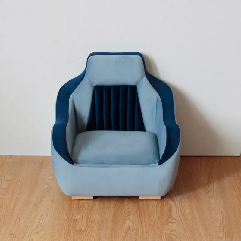 VI Hamilton Velvet Upholstered Kids Low Height Armchair