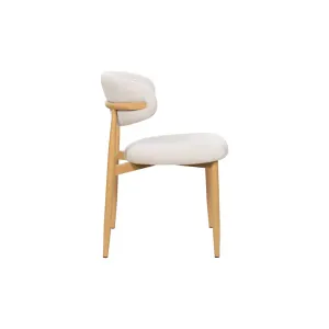 VI Louis Fabric Upholstered Metal Leg Dining Chair thumbnail 11