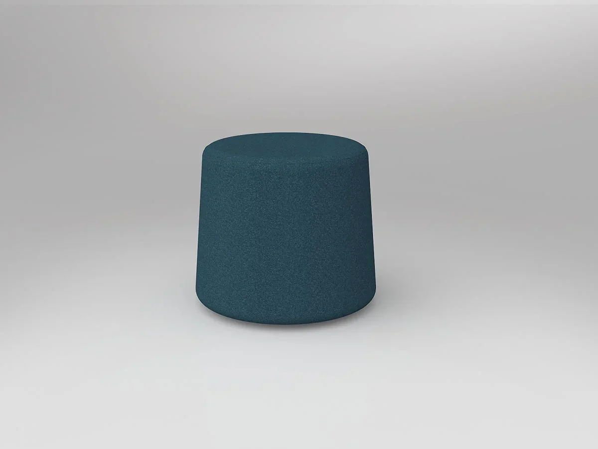 OL Motion Fabric Upholstered Round Ottoman