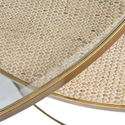 SH Marina Glass Top Round Nesting Coffee Tables