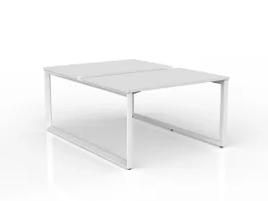 OL Anvil 2-User Double Sided Workspace – White Top with White Frame thumbnail 8