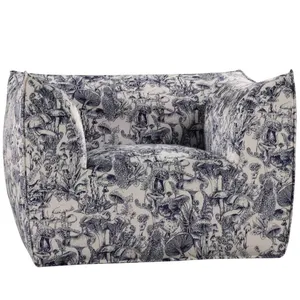 BT Toile Bird Print Fabric Upholstered Accent Chair thumbnail 1
