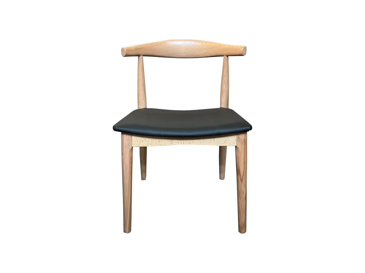 MF Replica Timber Frame PU Leather Seat Dining Elbow Chair