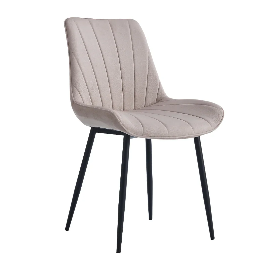BT Lora Velvet Upholstered Metal Leg Dining Chair