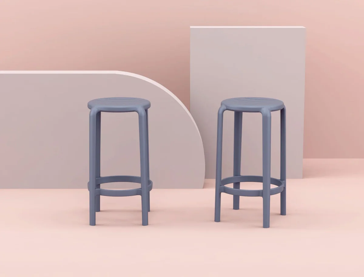 FL Tom Hospitality Outdoor Stackable Kitchen Stool