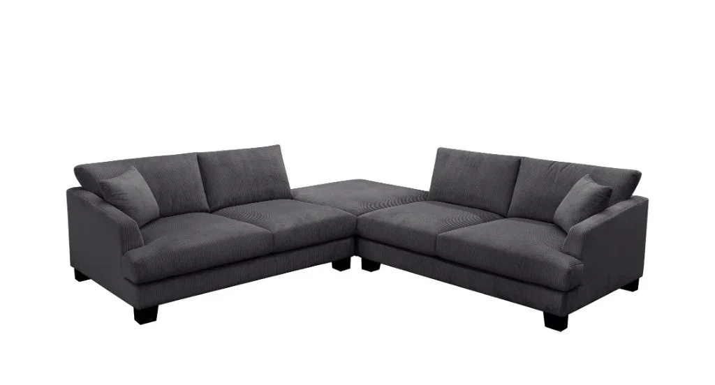 VI Orion LHF/RHF 2.5 Seater Sofa with Ottoman-Charcoal