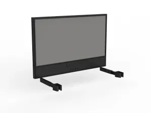 OL Studio Screen with Ducting for Agile Individual Desk – Breath Fabric with Black Frame thumbnail 12