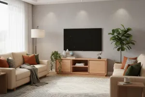 MD Moni Solid Timber 2 Door 2 Niche TV Unit thumbnail 3