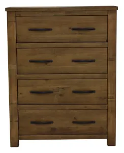VI Augusta Solid Timber 4 Drawer Tallboy thumbnail 2