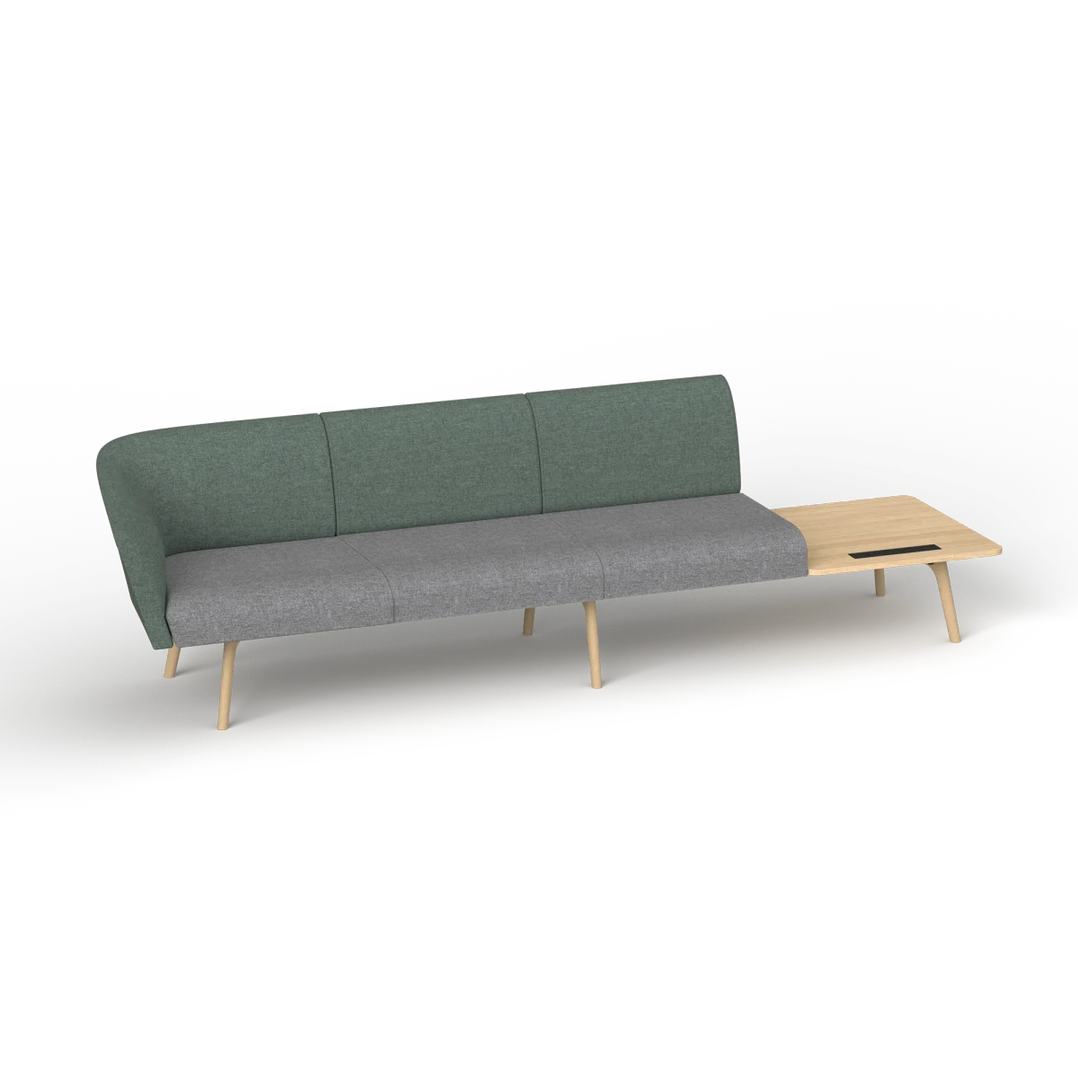 OL Willow Fabric Upholstered Reception Area Sofa with Side Table