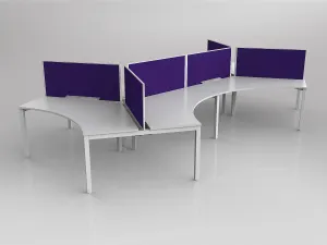 OL Axis 6 User 120° Workstation with Screen - Breathe Fabric thumbnail 9