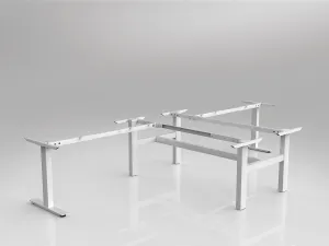 OL Agile 90° Shared Workstation Frame to Suit 2 Worktops thumbnail 3