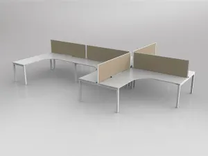OL Axis 6 User L Shape 90° Workstation with Screen - Breathe Fabric thumbnail 17