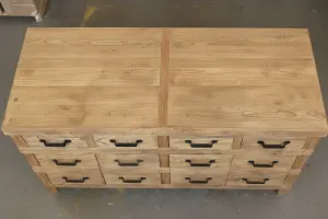 MF Recycled Elm Timber 4 Drawer 4 Door Sideboard thumbnail 2