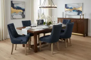 MF Monte Fabric Upholstered Timber Leg Dining Chair thumbnail 3