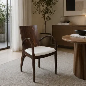 MF Leonardo Timber Leg Fabric Seat Dining Chair thumbnail 2