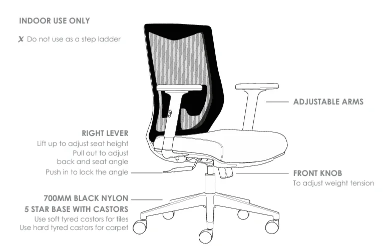 ST Gibbs Mesh Back Task Chair