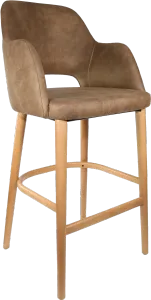 FL Sorbet Premium Vinyl Timber Legs Hospitality Barstool thumbnail 3