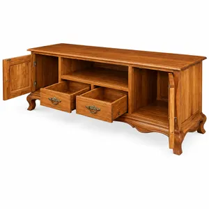 CT French Provincial Solid Timber 2 Door 2 Drawer Entertainment Unit thumbnail 3