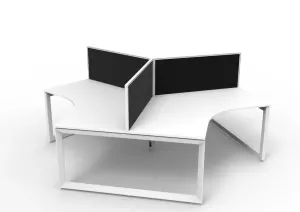 RL Infinity 120 Degree Loop Leg 3 User Workstation with Aluminium Framed Screen thumbnail 5